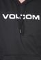 Blusa de Moletom Flanelada Fechada Volcom Canguru Imprint Preto - Marca Volcom