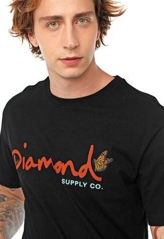 Camiseta Diamond Supply Co Paradise Preta