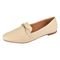 Sapato Feminino Mocassim Donatella Shoes Bico Quadrado Confort Sapatilha Off White - Marca Donatella Shoes