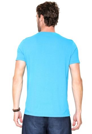 Camiseta Ellus Gola V Azul