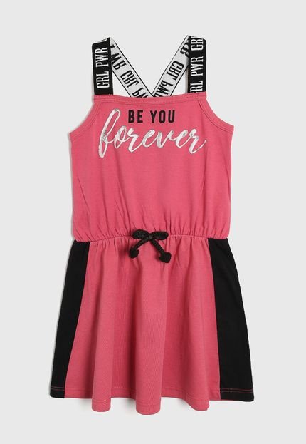 Vestido Kyly Infantil Lettering Rosa - Marca Kyly