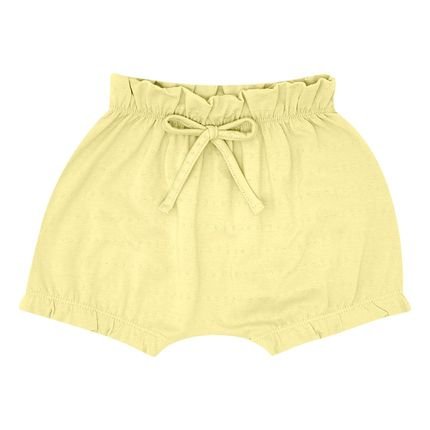 Short Bebê Cotton - 48603-4 Shorts - Amarelo - 48603-4-M - Marca Pulla Bulla