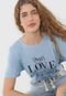 Camiseta Colcci Self Love Azul - Marca Colcci