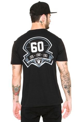 Camiseta New Era Kickoff Oakland Raider Preta