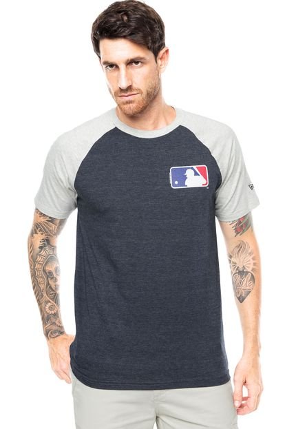 Camiseta New Era Color Melange 4 MLB Azul - Marca New Era