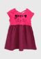 Vestido Kyly Infantil Gatinho Rosa/Azul-Marinho - Marca Kyly