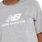 Camiseta Cropped Feminina New Balance Essentials Basic Cinza - Marca New Balance
