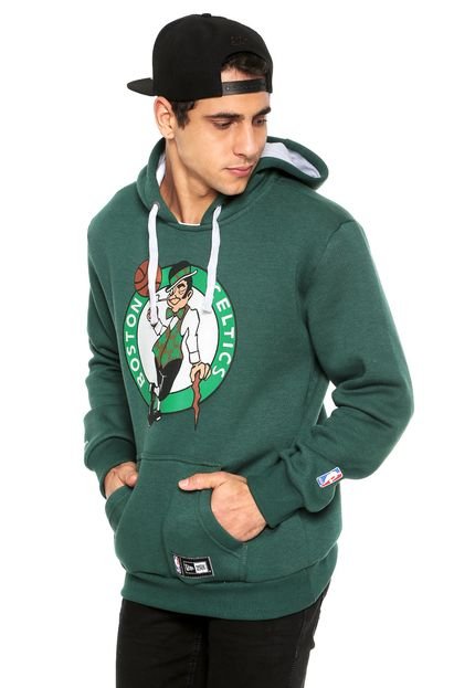 Moletom Flanelado Fechado New Era Boston Celtics Verde - Marca New Era