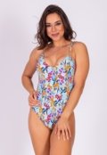 Maiô Areia Branca Bio Doha Estampado Floral Azul - Marca Areia Branca