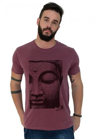 Camiseta Joss Estonada Premium Face Buda Roxo