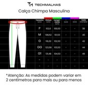 Calça Masculina Academia Casual Chimpa Poliéster Básica Lisa Preto - Marca TECHMALHAS