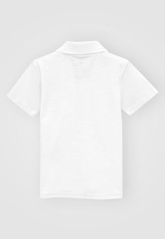 Camisa Polo Marisol Infantil Logo Branca