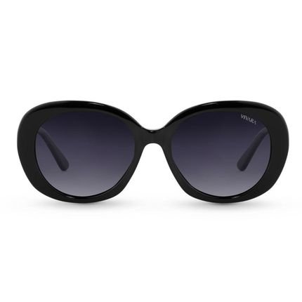 Óculos de Sol Redondo Vivara em Acetato Preto - Marca Vivara