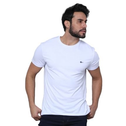 Camiseta Masculina Sallo Gola O Básica Premium Branco - Marca Sallo