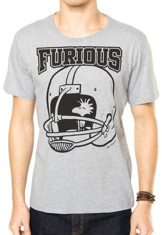 Camiseta DAFITI I.D. Snoopy Furious Cinza