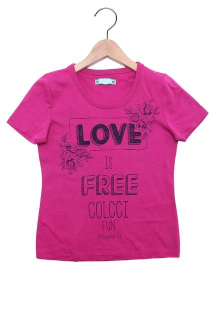 Blusa Colcci Fun Love Is Free Rosa - Marca Colcci Fun