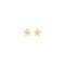 Brinco Infantil Flor com 2 pontos de Diamantes em Ouro Amarelo 18k - Marca Monte Carlo