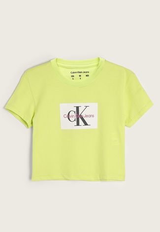 Blusa Infantil Calvin Klein Kids Logo Verde