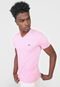 Camiseta Lacoste Logo Rosa - Marca Lacoste