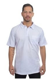 Camiseta Tipo Polo Blanca Hamer Con Bolsillo