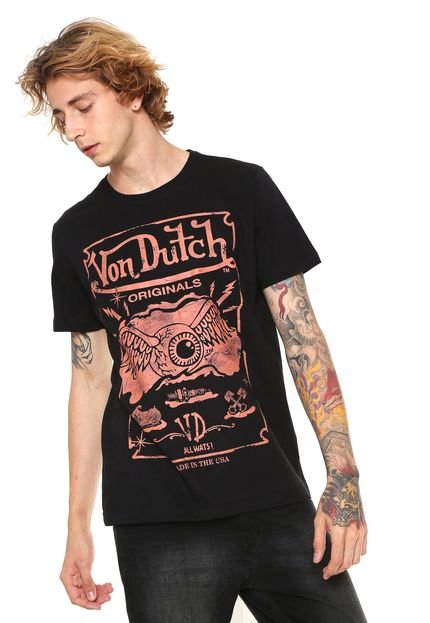 Camiseta Von Dutch Estampada Preta - Marca Von Dutch 
