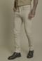 Calças Jeans Slim Fit com Bolsos na Cor Areia Lemier Collection - Marca Lemier Jeans