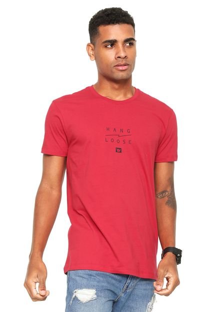 Camiseta Hang Loose Minimal Vermelha - Marca Hang Loose
