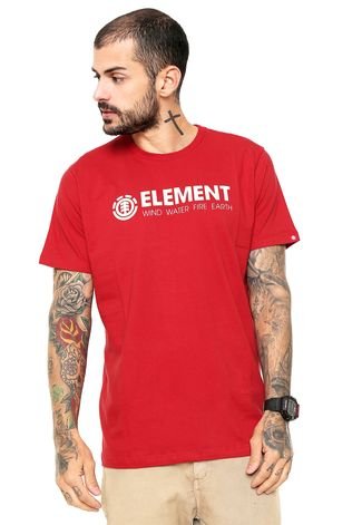 Camiseta Element Lettering Vermelha