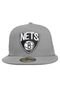 Boné New Era Basic Brooklyn Nets Cinza - Marca New Era