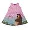 Vestido Infantil Menina Masha e o Urso Kamylus Rosa - Marca Kamylus