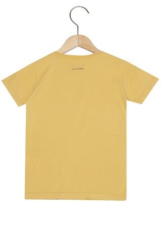 Camiseta Richards Kids Infantil Bordado Amarelo