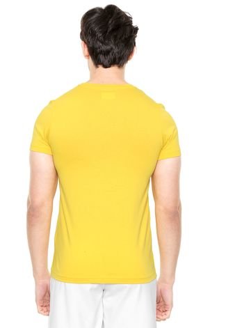 Camiseta Lacoste Estampada Amarela