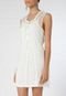 Vestido Seda Ellus Embroidery Off-white - Marca Ellus