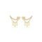 Brinco Earcuff Gotas Articuladas em Ouro Amarelo 18k - Marca Monte Carlo