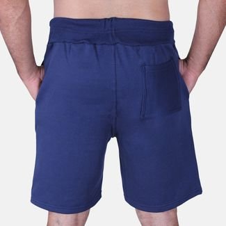 Bermuda Masculina Moletom Shorts Moleton Azul Marinho
