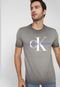 Camiseta Calvin Klein Jeans Estonada Logo Cinza/Grafite - Marca Calvin Klein Jeans