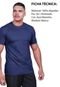 Camisetas Básicas Masculinas Kit 2 Blusa De Algodão Premium 30.1 Para Trabalho Passeio Techmalhas Azul Marinho/Laranja - Marca TECHMALHAS