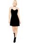 Vestido Slip dress KIRA Curto Veludo Preto - Marca KIRA