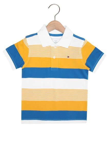 Camisa Polo Tommy Hilfiger Menino Amarelo/Azul - Marca Tommy Hilfiger