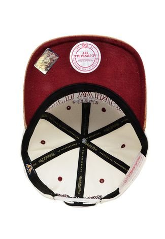 Boné Mitchell & Ness Snapback Cross Over Red Wings Bege