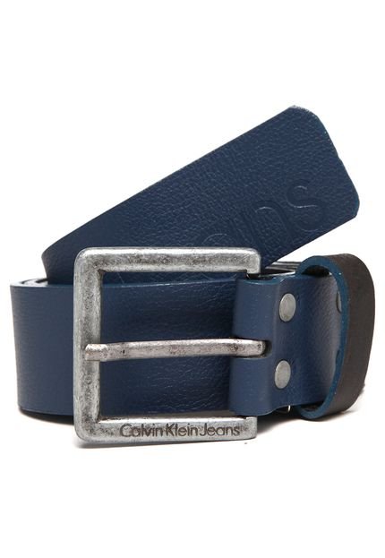 Cinto Couro Calvin Klein Jeans Color Azul-marinho - Marca Calvin Klein