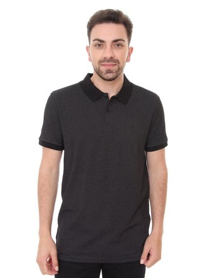 Polo Calvin Klein Masculina Slim Fit Striped Preta - Marca Calvin Klein