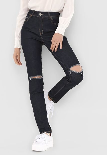 Calça Jeans Bobstore Skinny Jully Azul-Marinho - Marca Bobstore