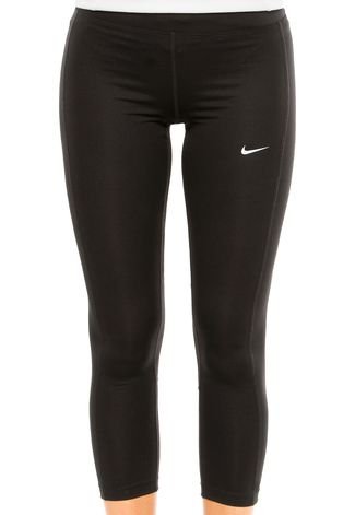 Nike Running Power Essential Dri-Fit Crop Leggings In Black