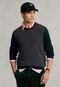 Suéter Lã Polo Ralph Lauren Tricot Color Block Cinza - Marca Polo Ralph Lauren