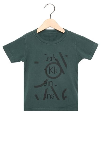 Camiseta Calvin Klein Kids Manga Curta Menino Verde - Marca Calvin Klein Kids