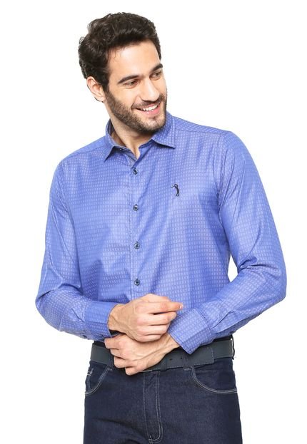 Camisa Aleatory Comfort Azul - Marca Aleatory