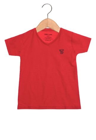 Camiseta Manga Curta Tigor T. Tigre Infantil  Logo Vermelha