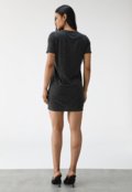 Vestido John John Curto Logo Metalizado Grafite - Marca John John