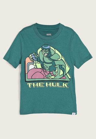 Camiseta Infantil GAP Hulk Verde